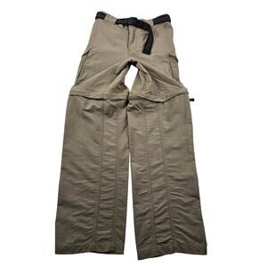 Magellan boys convertible zip off pants hiking packable hunting outdoor khaki M^